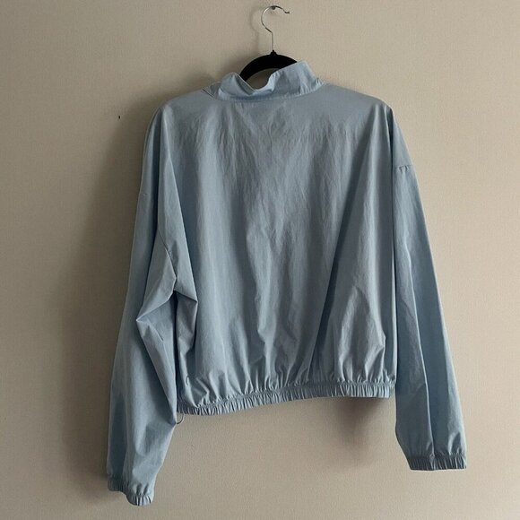 Zyia Active Women L Light Blue Sky Felicity 1/4 Zip Pockets Windbreaker Jacket - Picture 9 of 10